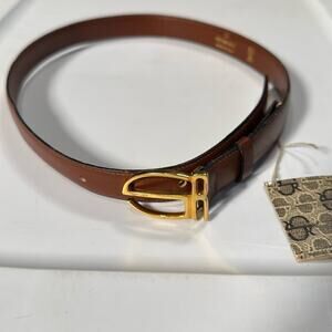 NWT Vintage Stefano Ricci Brown Colored Gold Colored Buckle Belt